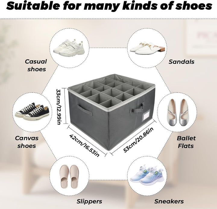 Schuhaufbewahrung Schuhorganizer Schuhschrank, Schuhorganizer Platzsparen, Passt 16 Paare,Schuh Orga