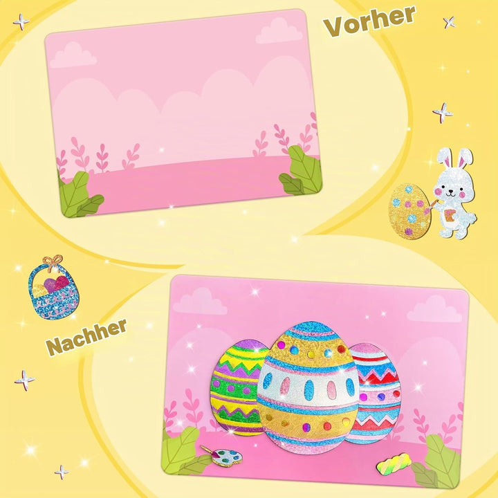 ZMLM Art Craft Toy Gift: Folienspass-Einhorn-Prinzessin-Bastelset für Mädchen im Alter von 4–9 Jahre