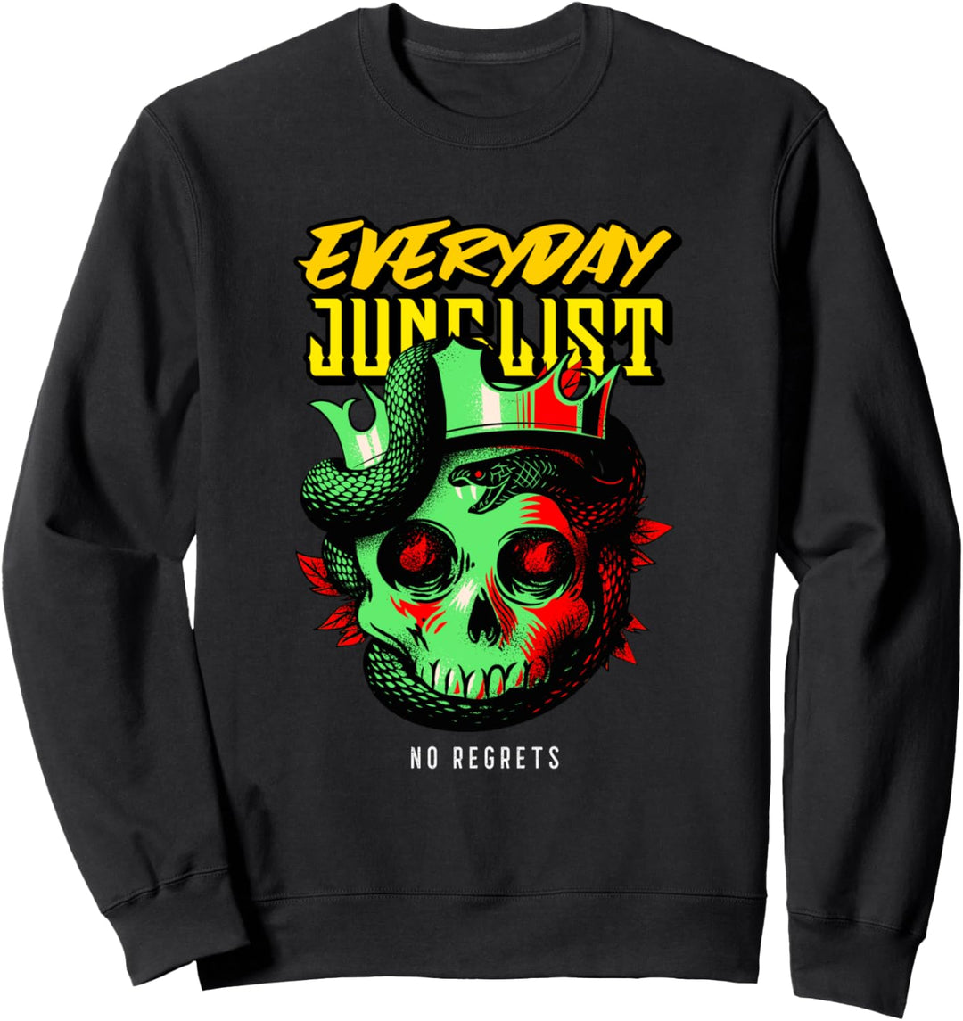 Drum N Bassmusik Liquid Skull Jungle EDM DnB Sweatshirt