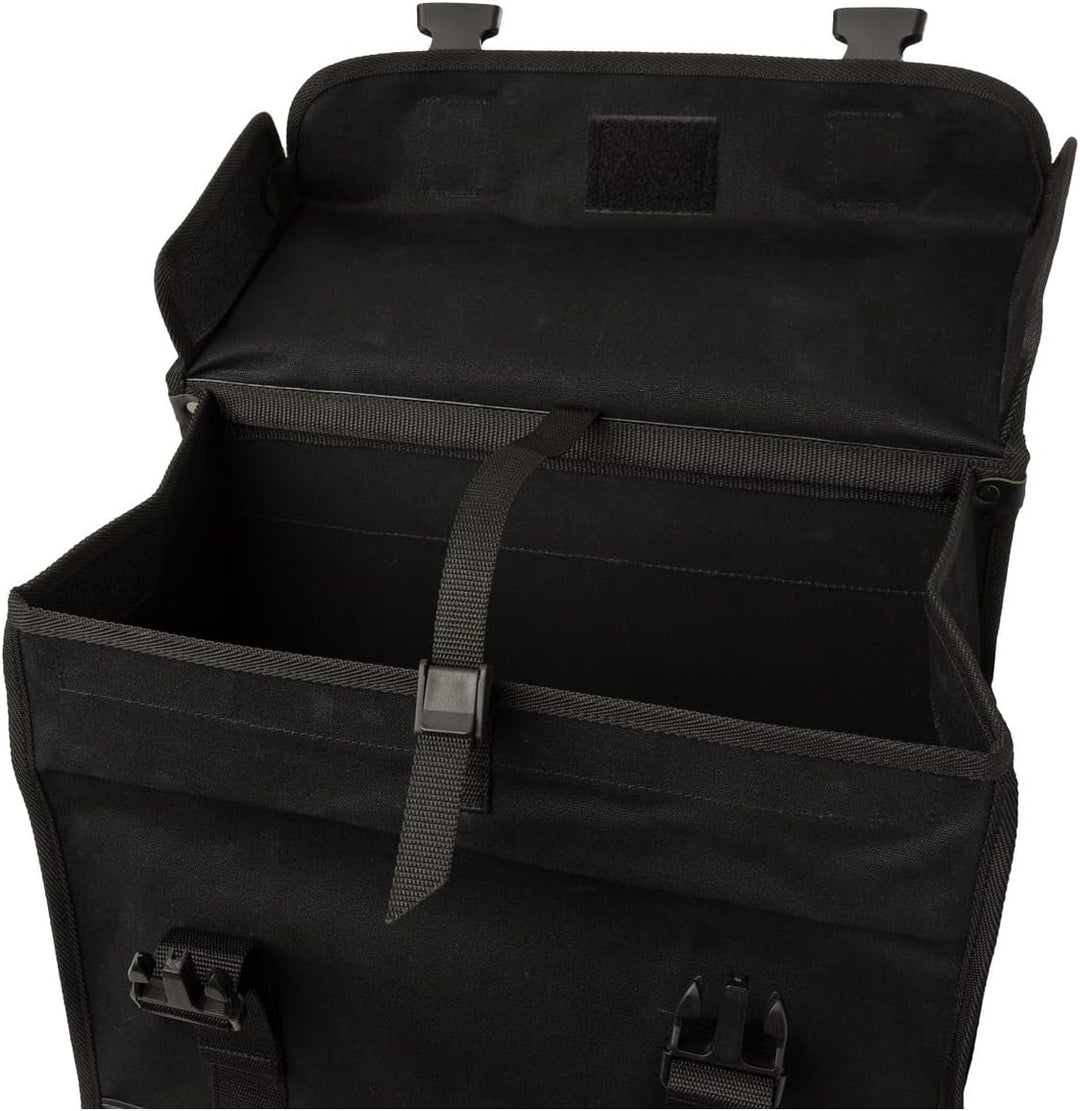 FAST RIDER Canvas 37 Doppelte Fahrradtasche für Gepäckträger, 65L Seitentasche Fahrrad, 100% Kanevas