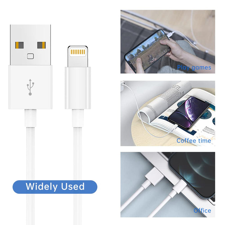 iPhone Charger, 2 Packs Long iPhone Cable USB-A to Lightning Cable Fast iPhone Charging Cable Compat