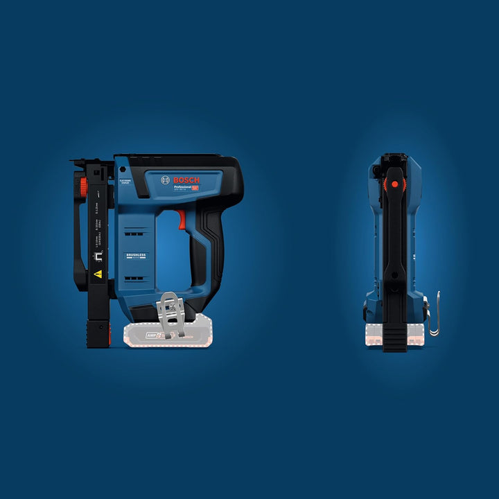 Bosch Professional 18V System Akku-Holzklammerer GTH 18V-14 (inkl. L-BOXX 136, Gürtelhaken)