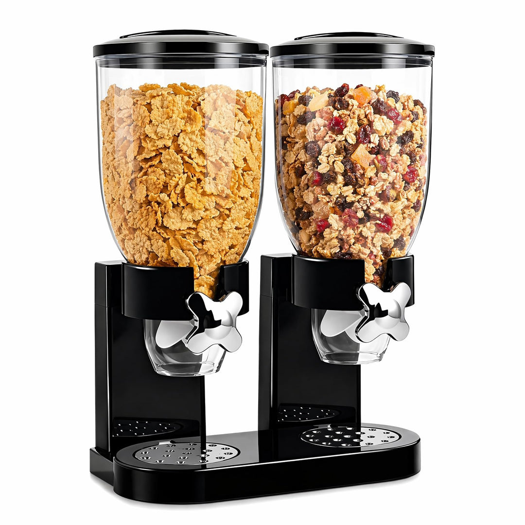 2er Set Müslispender 2L, luftdicht, für Müsli Cornflakes Reis Getreide | Kunststoff, für Vorratsorga