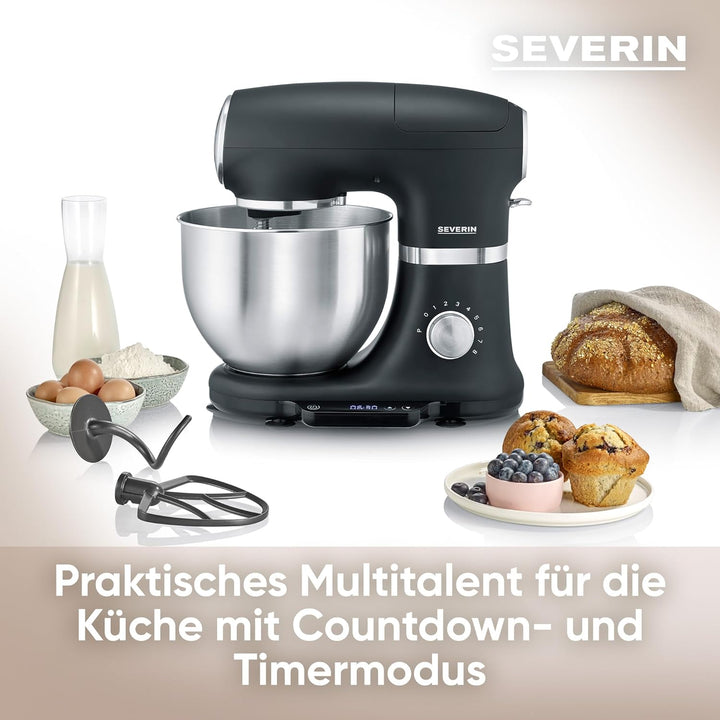 SEVERIN Küchenmaschine mit Waage, grosse Knetmaschine für bis zu 3 kg Kuchenteig, robuste Teigmaschi
