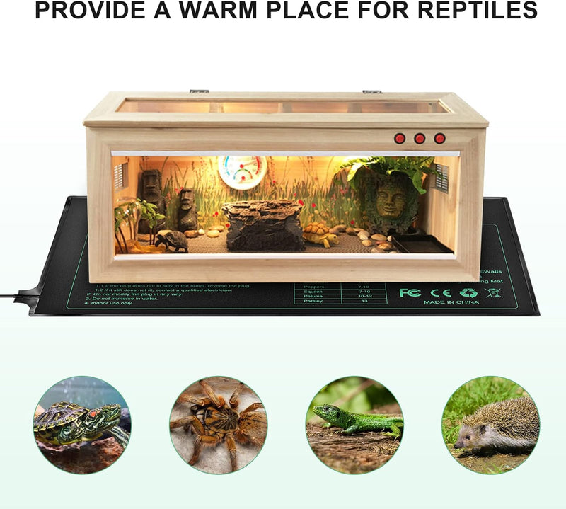 RIOGOO Heizmatte Wärmematte für Sämling Germination und Haustier,Wasserkultur-Samen-Reptil-Betriebsh
