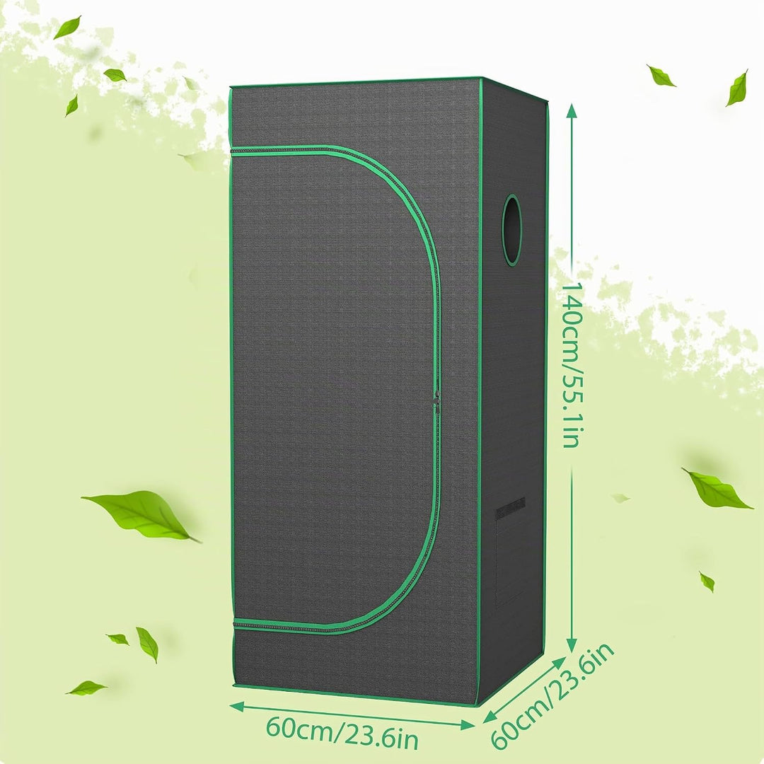 Aufun Grow Zelt, Grow Tent 60x60x140cm Growschrank für Pflanzen Zuchtzelt Gewächshaus Box Garten Anz