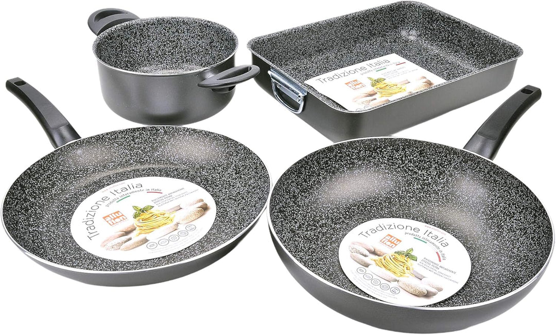 Alluflon Tradition Italien Pfanne, Aluminium, schwarz, 32 cm, 32 cm