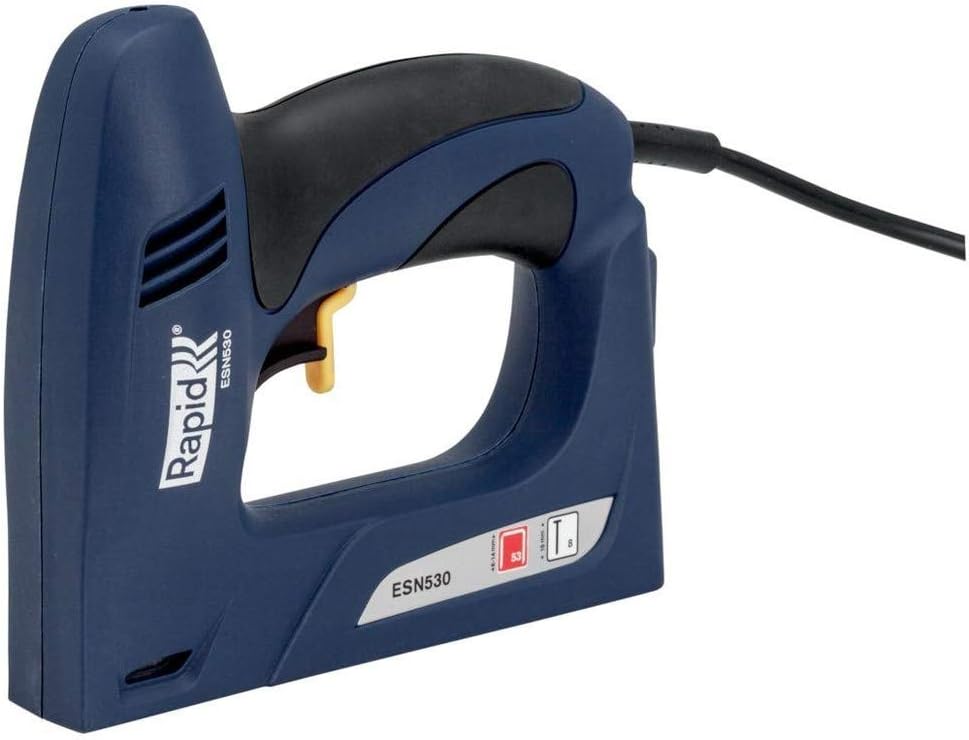 Rapid Elektrotacker ESN530 für Holz und Stoffe, Flache Front, Softgrip, für Klammern Typ 53, 6-14mm