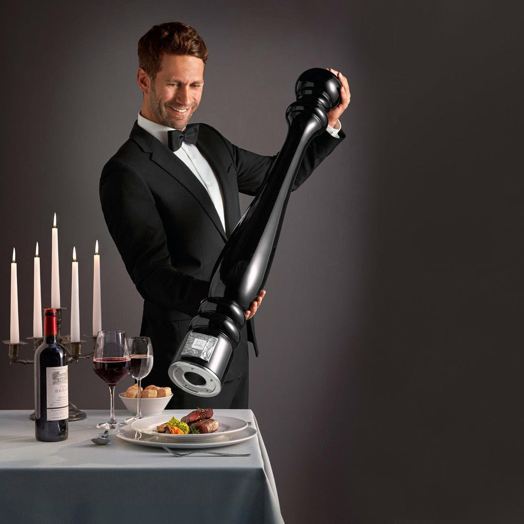 Peugeot 30582 Paris Prestige Pfeffermühle Holz, 13,5 x 13,5 x 110 cm, schwarz 110 cm Schwarz Lackier