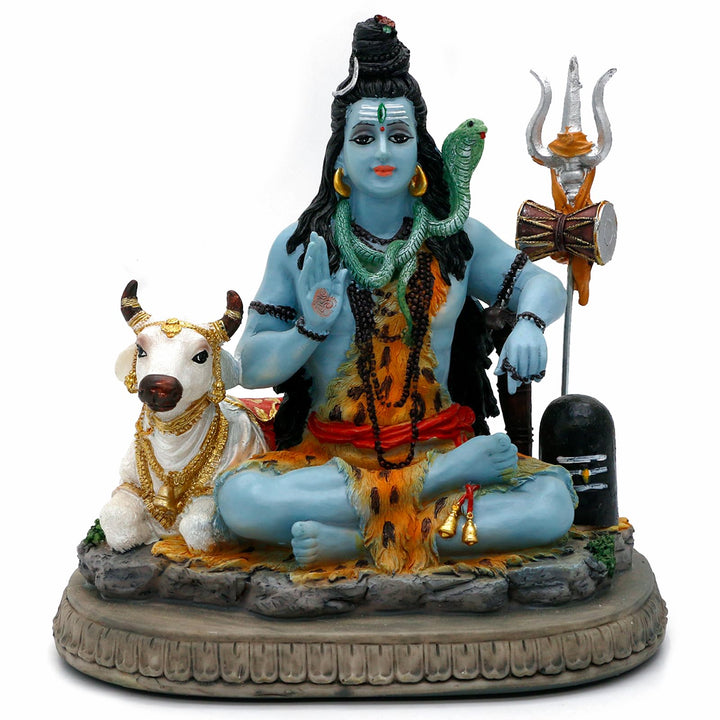 Indischer Gott, Lord Shiva-Statue, Geschenke für indische Hindu, 17 cm hoch, Shiva-Idol-Statue mit K