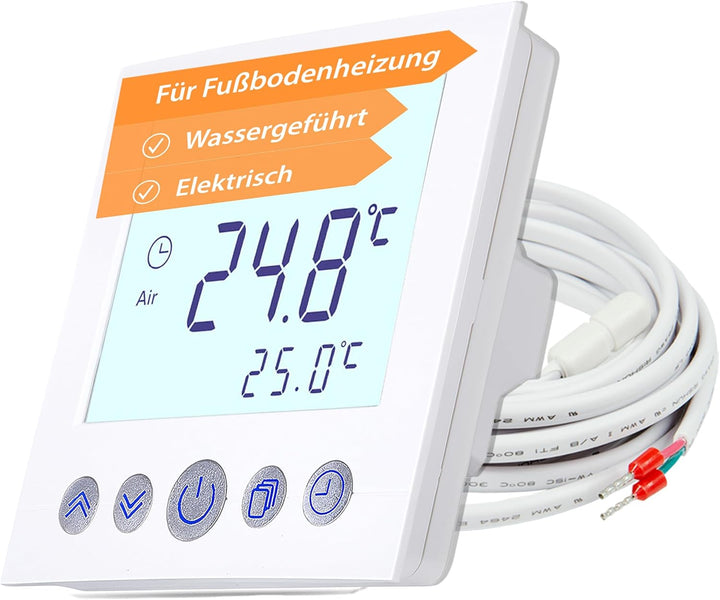 Digital Thermostat C16, Unterputz Regler Raumthermostat Thermostat für elektrische