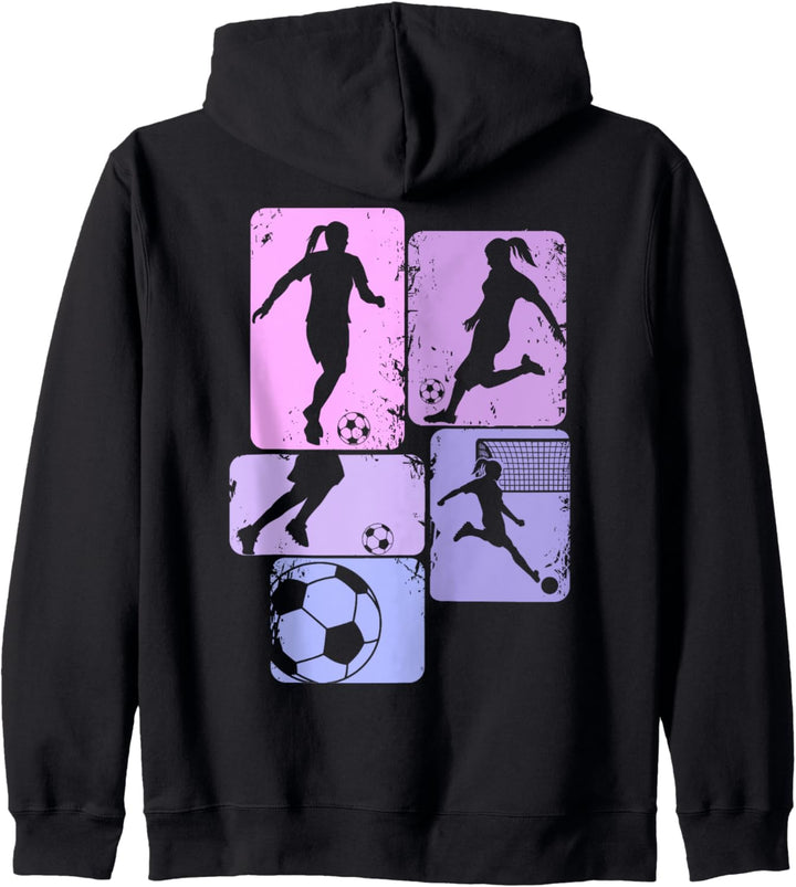 Fussball Mädchen Fussballerin Damen Fussballspielerin Kapuzenjacke