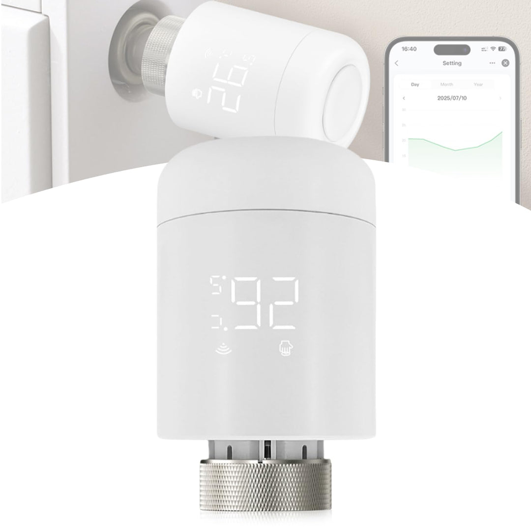 Smart Heizkörperthermostat, WiFi Thermostat Heizungsregler Heizungsthermostat mit App Steuerung&Spra