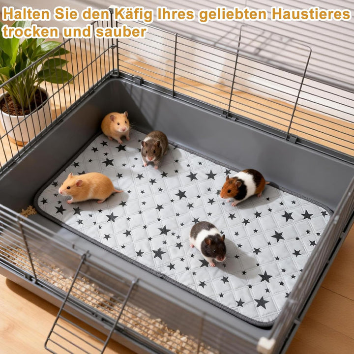 2 Stück 60*120CM Pipipads für Meerschweinchen, Meerschweinchen Unterlage Waschbar, Super Ssaugfähige