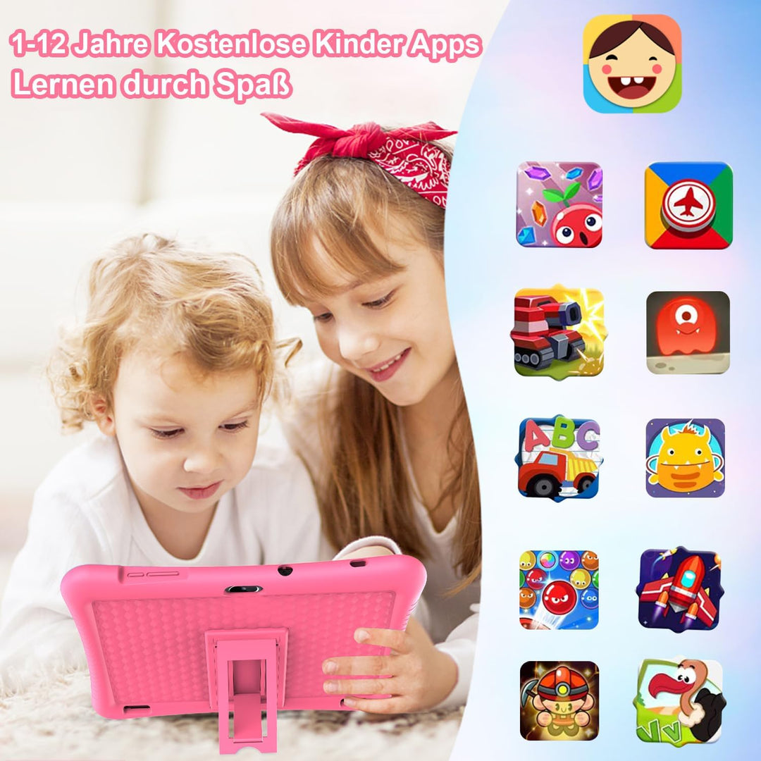 Semeakoko Kinder Tablet 10 Zoll Android 13, Kids Tablet Quad Core Processor 1.6GHz, 3GB RAM/32GB ROM