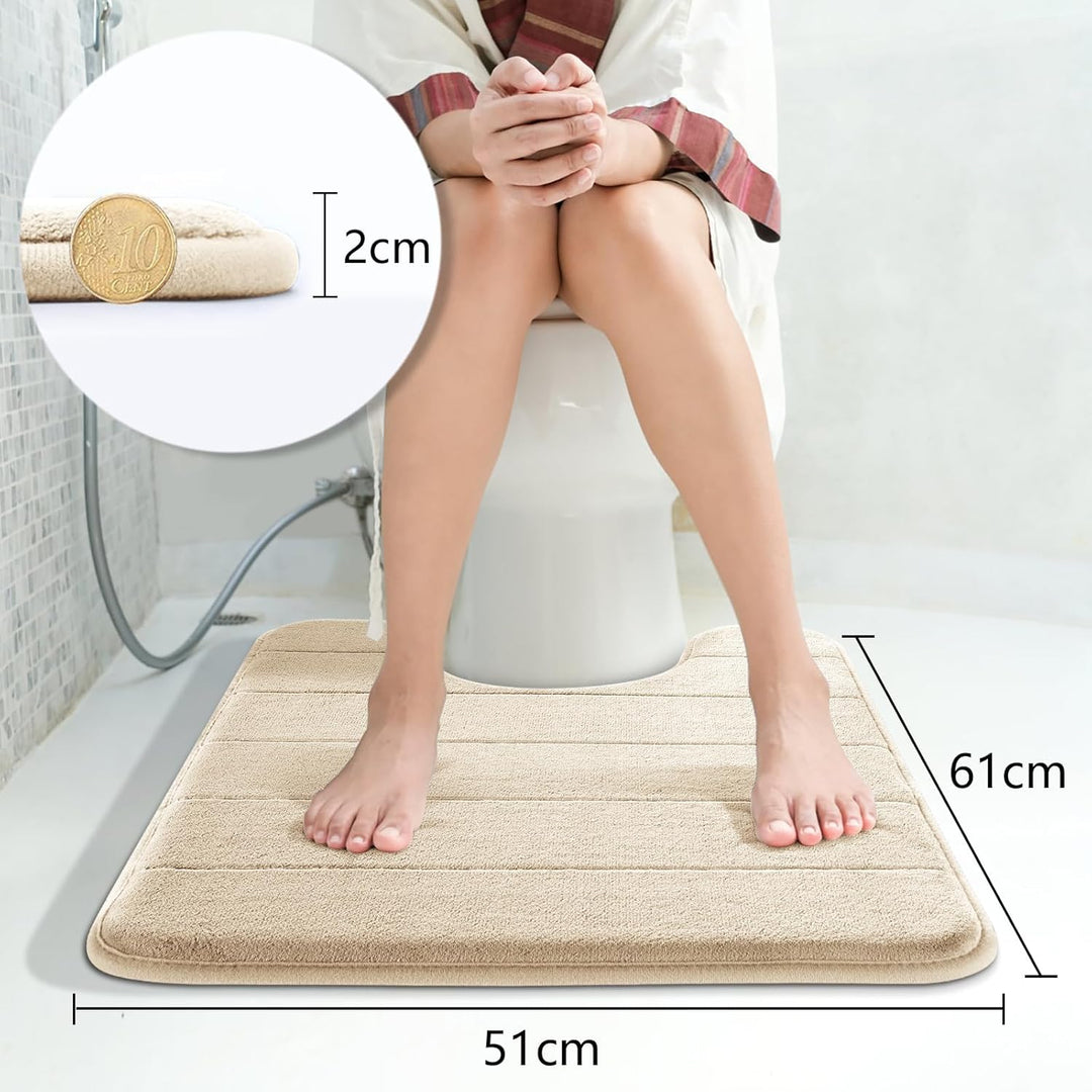 Yimobra Badematte rutschfest, 61 x 51 cm, Super Wasseraufnahme, Dick, Maschinenwaschbar, Leicht zu T