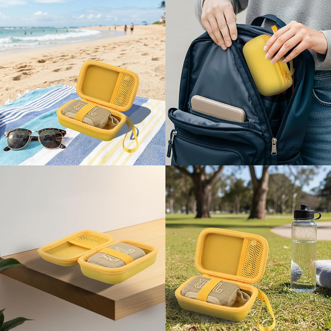co2CREA Hart Reise Schutz Hülle Etui Tasche für JBL GO 5 /GO 4 /GO 3 tragbarer Bluetooth Lautspreche