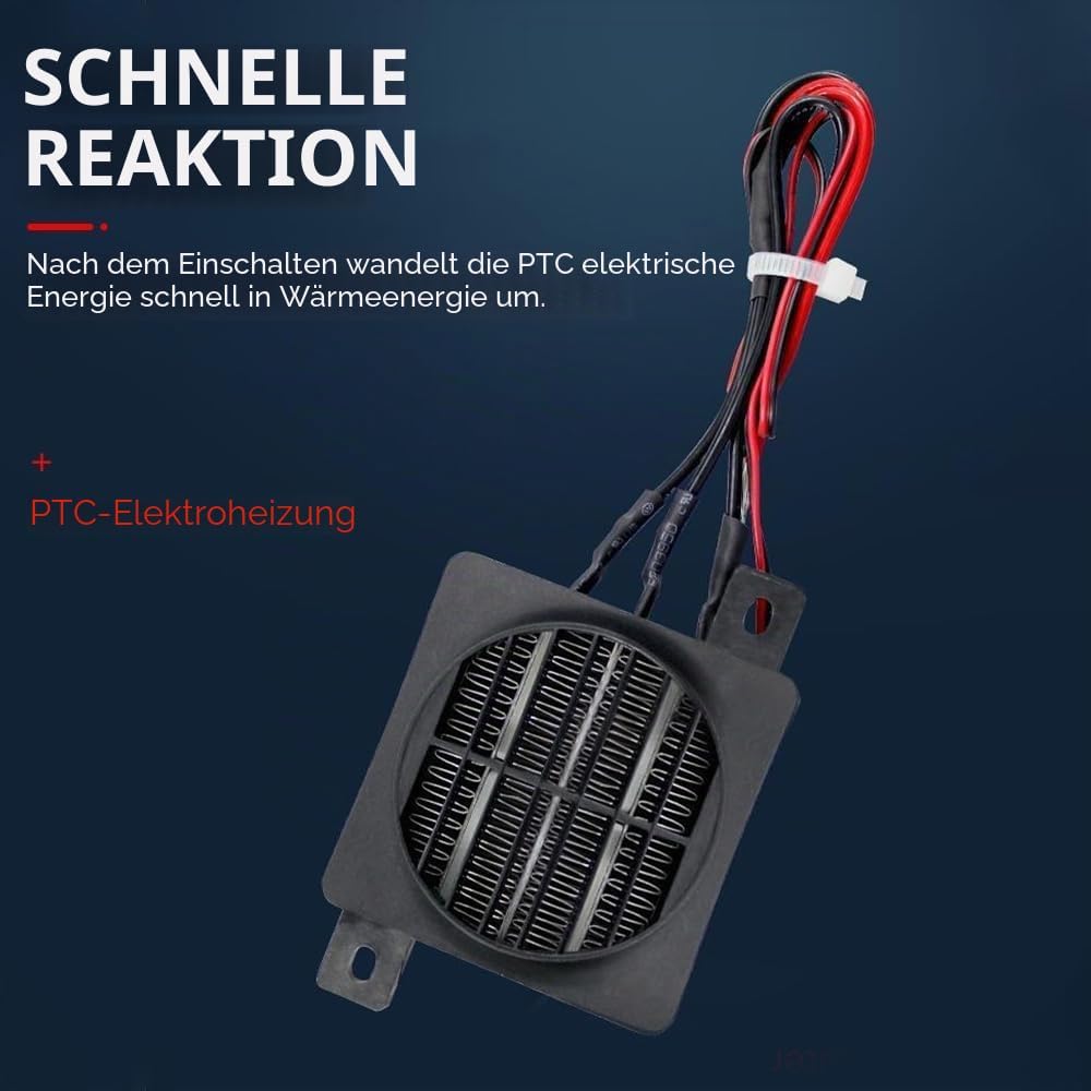 PTC Heizung 12V, Lufterhitzer Energiesparend PTC Heizelement 12V 150W mit Konstanter Temperatur Heiz