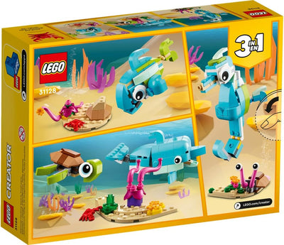 Lego Creator 3-in-1 Set: Delfin und Schildkröte 31128 + Tropischer Papagei 30581 (Polybag)