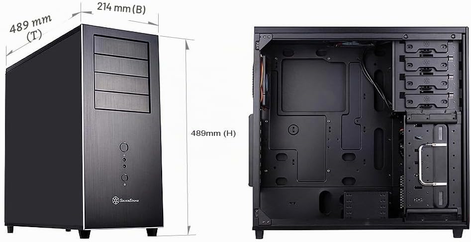 SilverStone SST-TJ04B-E - Temjin Midi Tower Gehäuse, SSI-CEB, ATX, schwarz