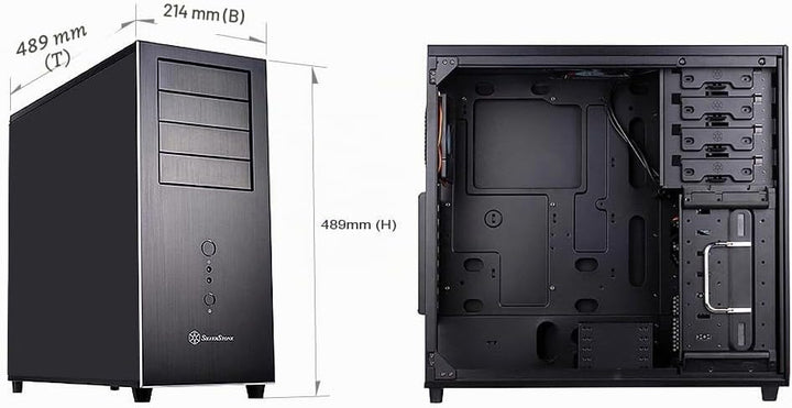 SilverStone SST-TJ04B-E - Temjin Midi Tower Gehäuse, SSI-CEB, ATX, schwarz
