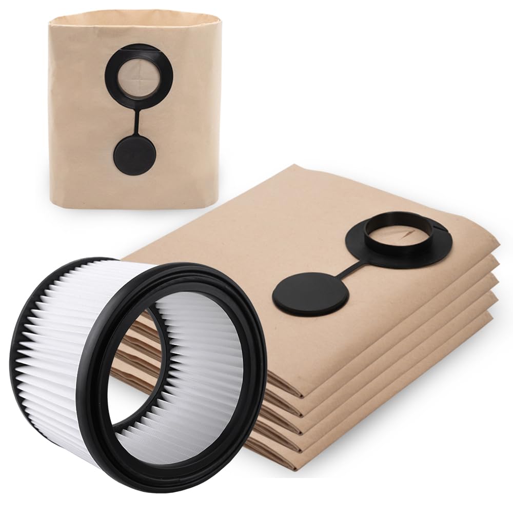 5 Hochwertige Staubsaugerbeutel + Filter - Passend für Festool Festo SR 151 E-AS - Bestleistung beim