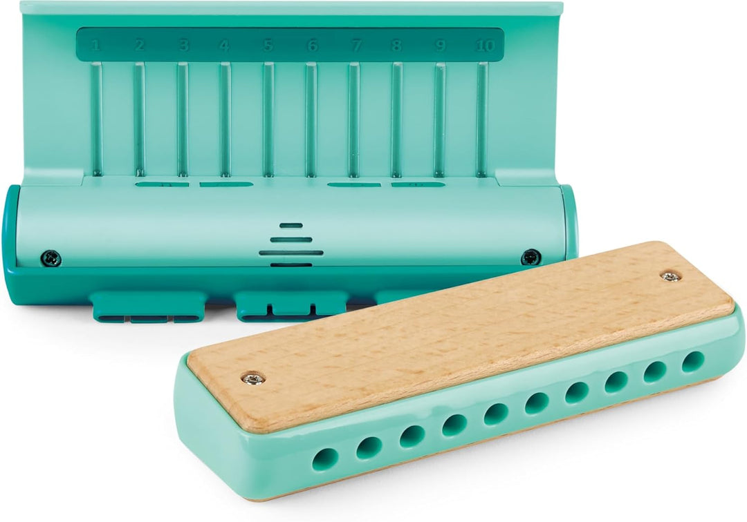Hape Leuchtende Lern-Harmonica | Mundharmonika Musikspielzeug mit Licht für Kinder | ab 3 Jahren, Bl