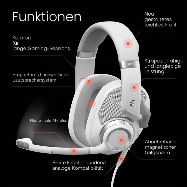 H6Pro Open Weiss Weiss H6Pro Open Back Weiss, Weiss H6Pro Open Back Weiss