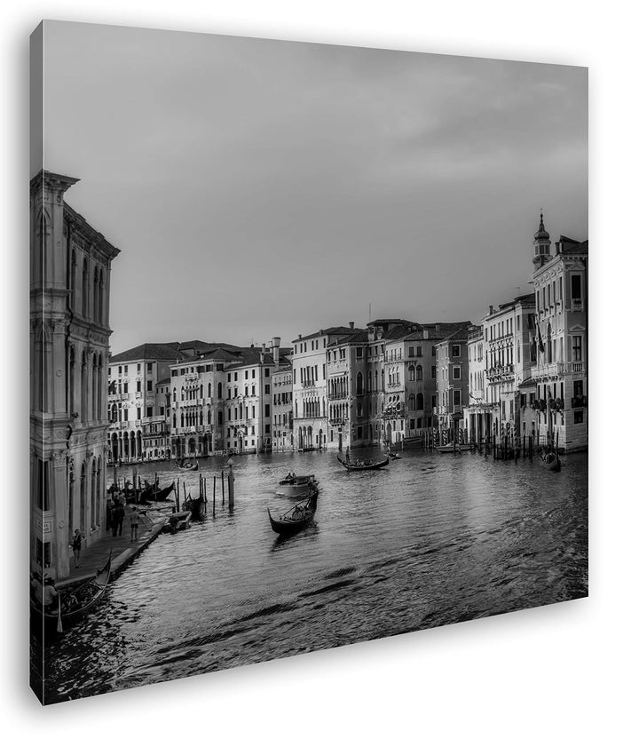 deyoli Kanäle in Venedig Format: 70x70 Effekt: Schwarz&amp;Weiss als Leinwandbild, Motiv fertig gerahmt