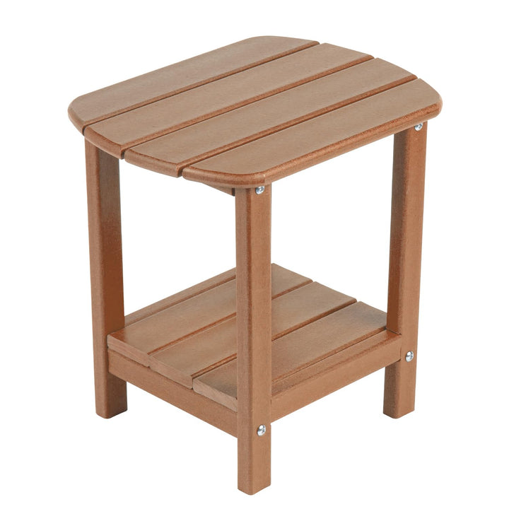 NALONE Adirondack Beistelltisch 16,5" Outdoor-Beistelltisch HDPE Kunststoff Doppelter Adirondack Kle