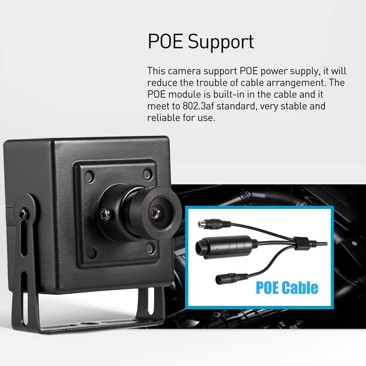Mini POE IP Kamera mit Audio, Innen Sicherheit Kamera P2P Remote View 3MP HD CCTV Video überwachung
