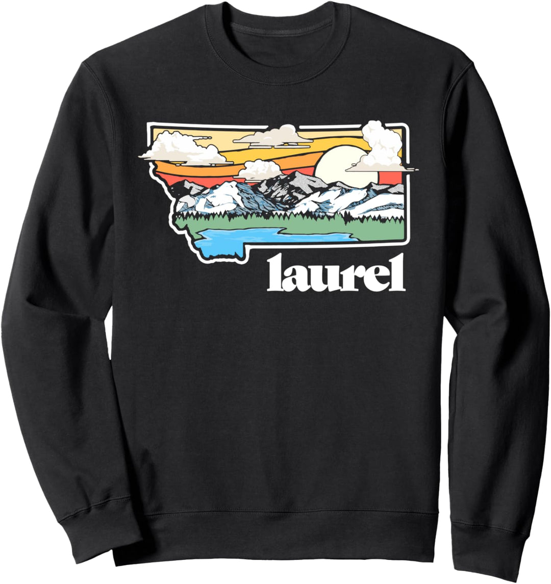 Vintage Laurel Montana Outdoors Retro Mountains & Nature Sweatshirt