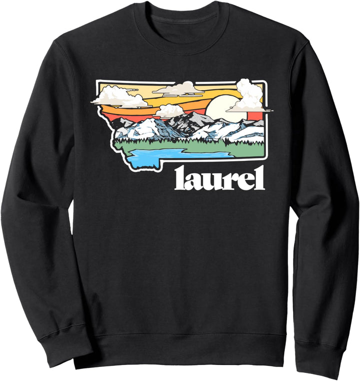 Vintage Laurel Montana Outdoors Retro Mountains & Nature Sweatshirt