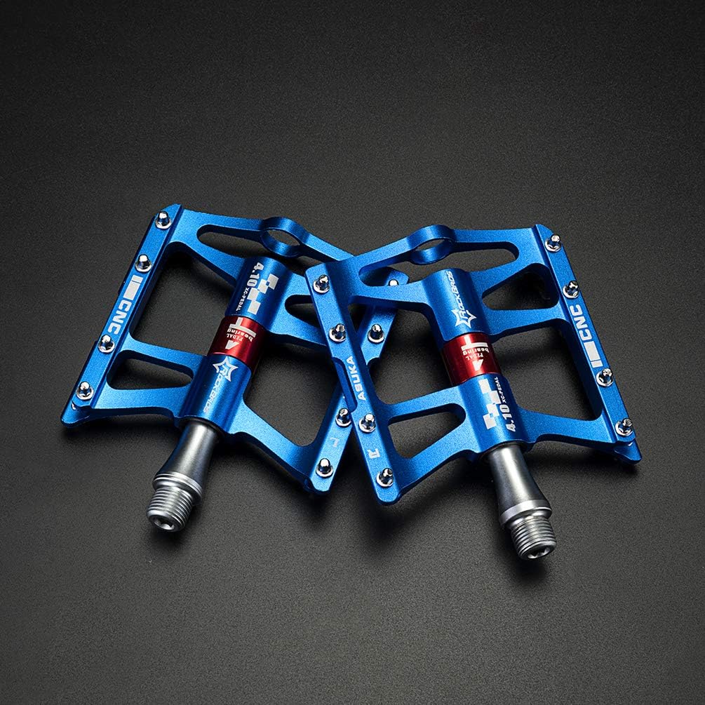 ROCKBROS Fahrrad Pedale 9/16" MTB BMX Rennrad 4 Sealed Bearings CNC Eloxiert Mit Abgedichtete Lager