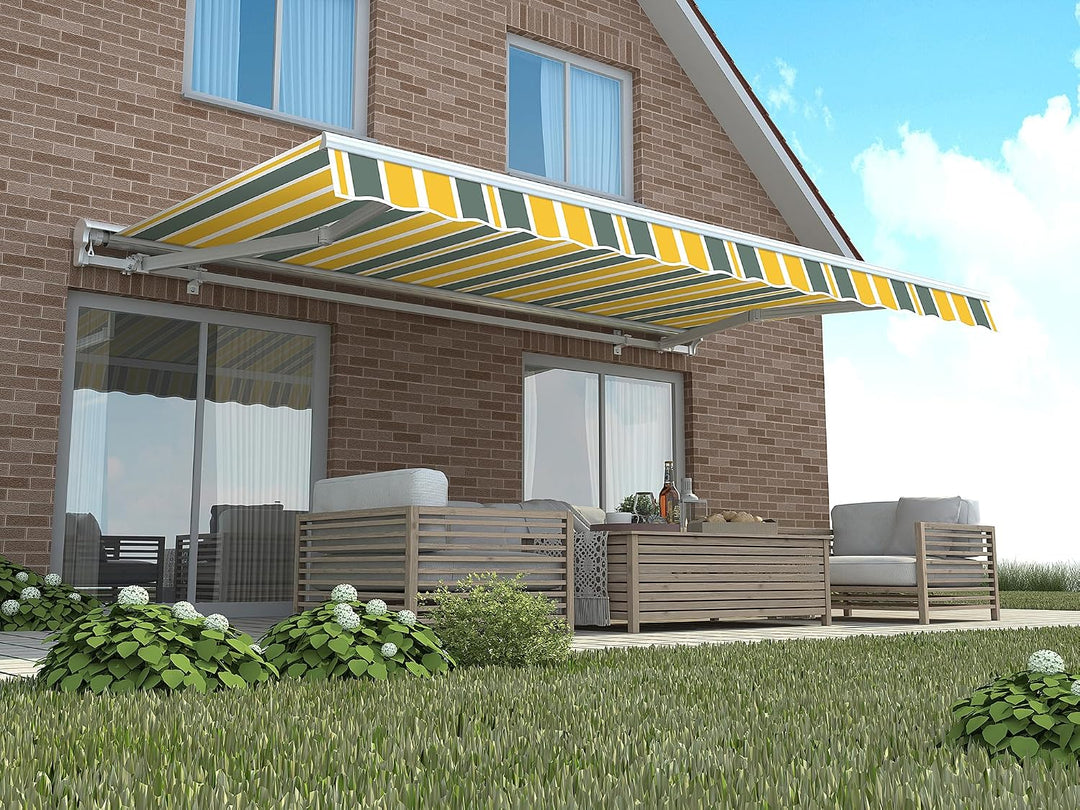 home Trends Markisenstoff Markise mit Volant 5 X 3.5 m Markisenbespannung ersatzstoff 487 x 350 cm B