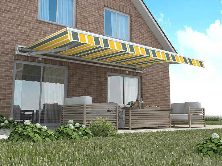 home Trends Markisenstoff Markise mit Volant 5 X 3.5 m Markisenbespannung ersatzstoff 487 x 350 cm B