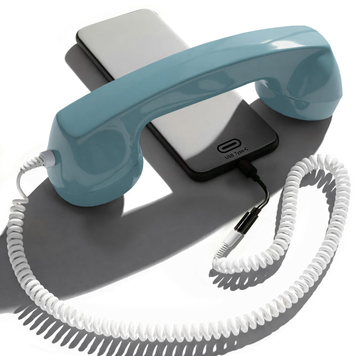 Opis 60s Micro - Retro Handyhörer für Android Smartphones, Tablets, Notebooks und Handys in der Form