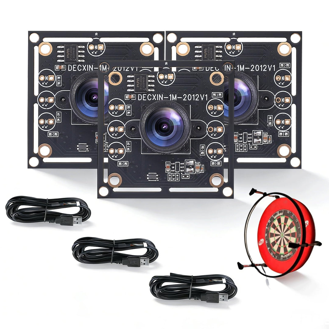 3 Stück Ov9732 Kameramodul 100°,1280X720 30Fps,USB2.0,Mit 2 M Kabel,Kompatibel Mit Autodart Kamerasy