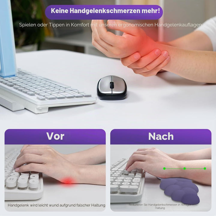 MoKo Wolke Handgelenkauflage, Ergonomisch Weich Cloud Handauflage Tastatur Maus Handballenauflage Se