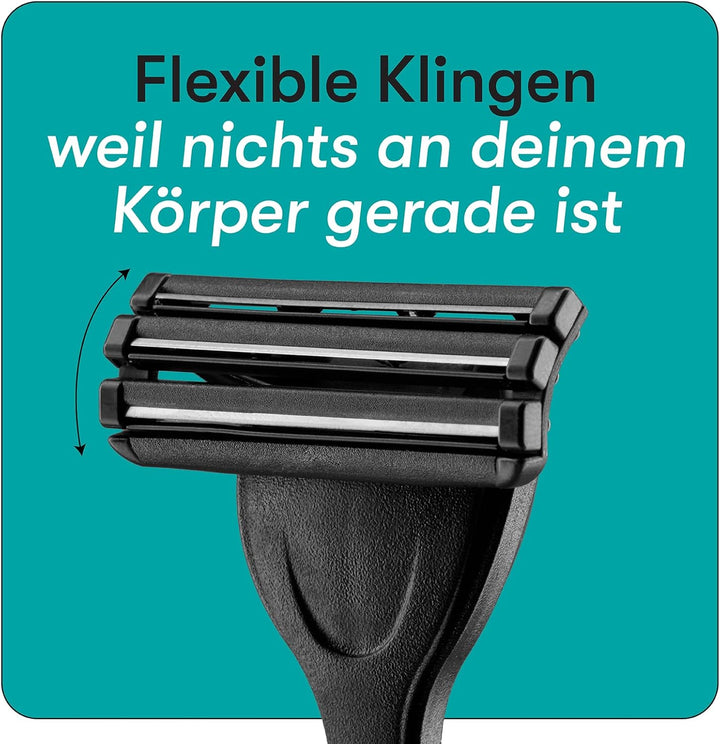 Boldking Bartpflege Set für Männer Regular - Rasierset mit Nassrasierer, 2 Stück Rasierklingen, Rasi