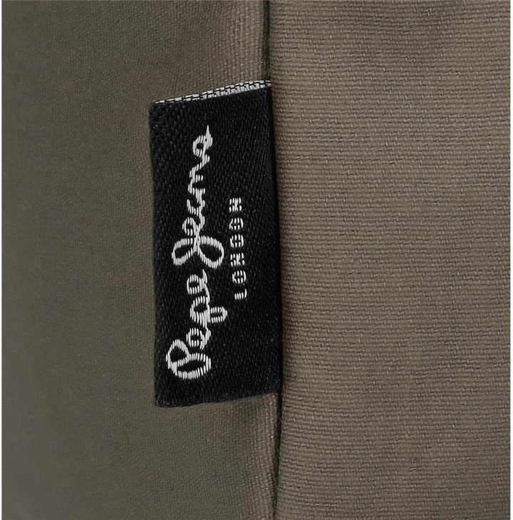 Pepe Jeans Bremen Handtasche, Braun, 24,5 x 15 x 6 cm, Baumwolle mit Details aus Kunstleder, Handtas
