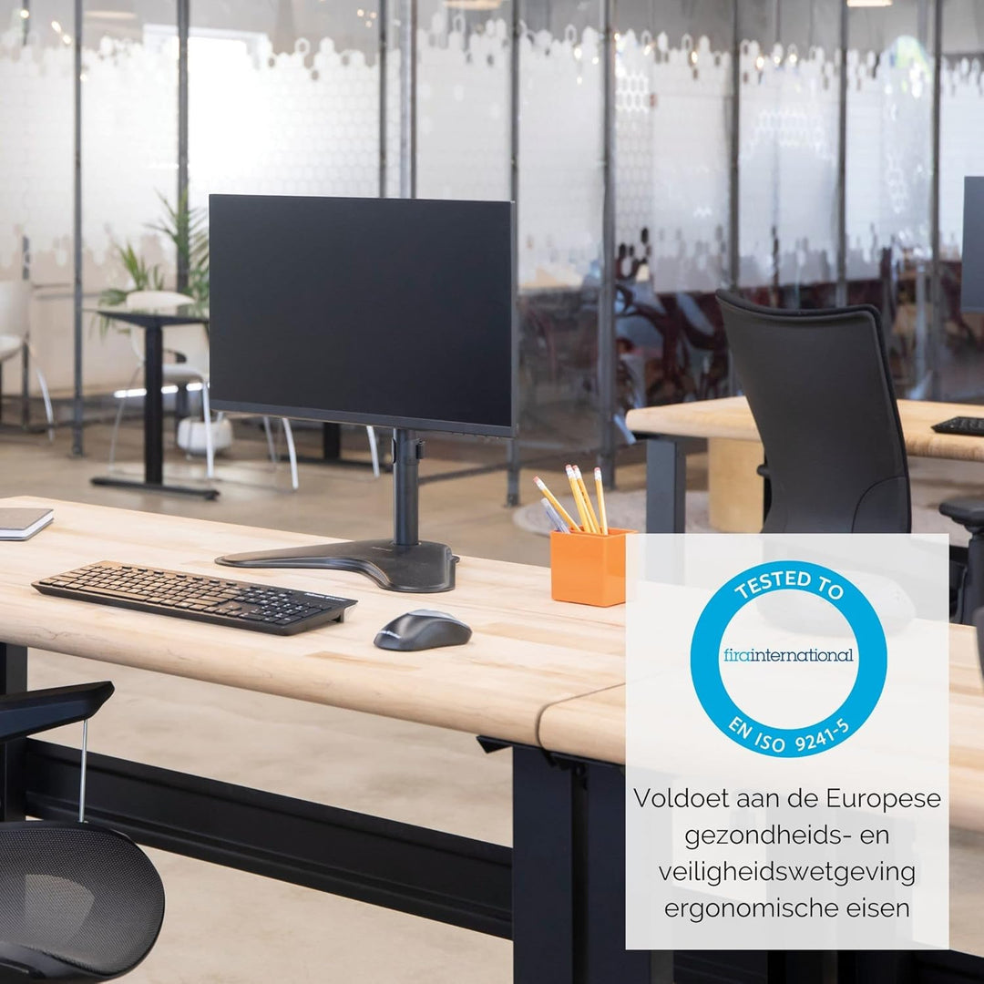 Fellowes Monitorarm Seasa mit Standfuss - höhenverstellbar - ergonomisch - für 1 Monitor bis 81,28 c