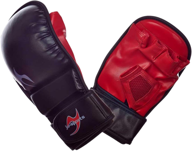 Ju-Sports MMA Handschuhe Allround - Stabiler Sparring Handschuh mit V-Einschnitt, Daumenschutz & Han