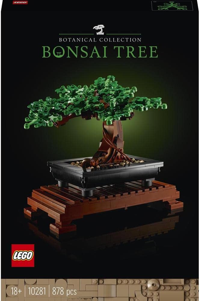 LEGO 10313 Icons Wildblumenstrauss-Set & 10281 Icons Bonsai Baum, Kunstpflanzen-Set zum Basteln für