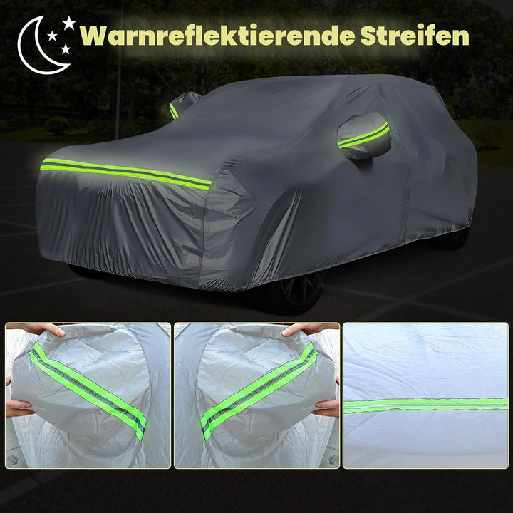 Autoabdeckung Passend für VW Touran 2003-2024, wasserdichte Vollgarage Autoplane mit Reissverschluss