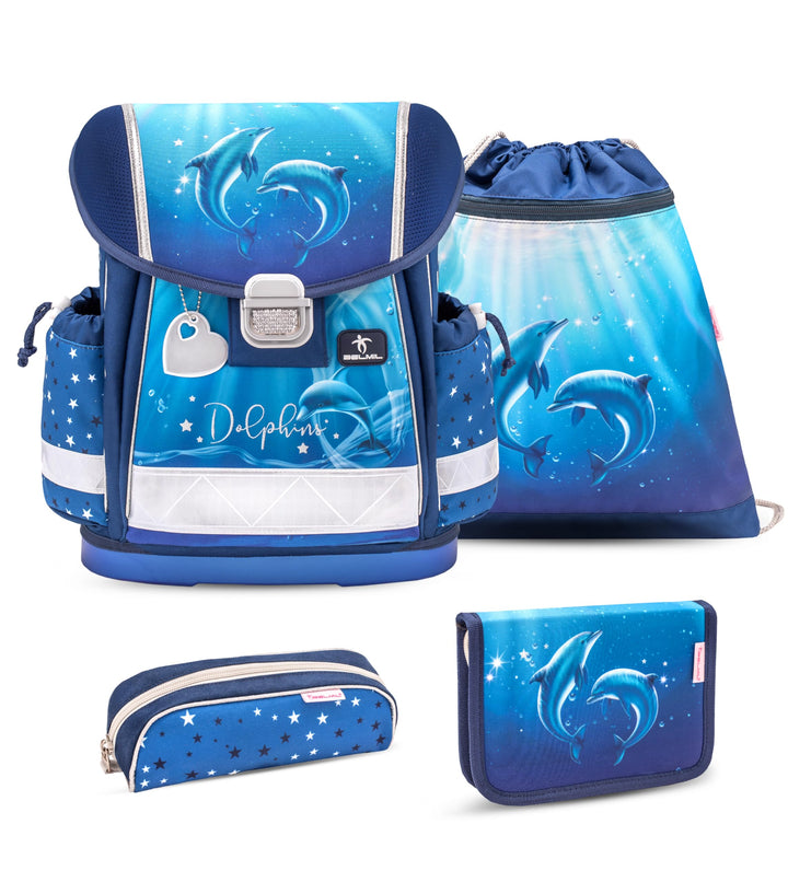 Belmil 403-13/AG/S Schulranzen Set 4 - teilig (Dolphins)