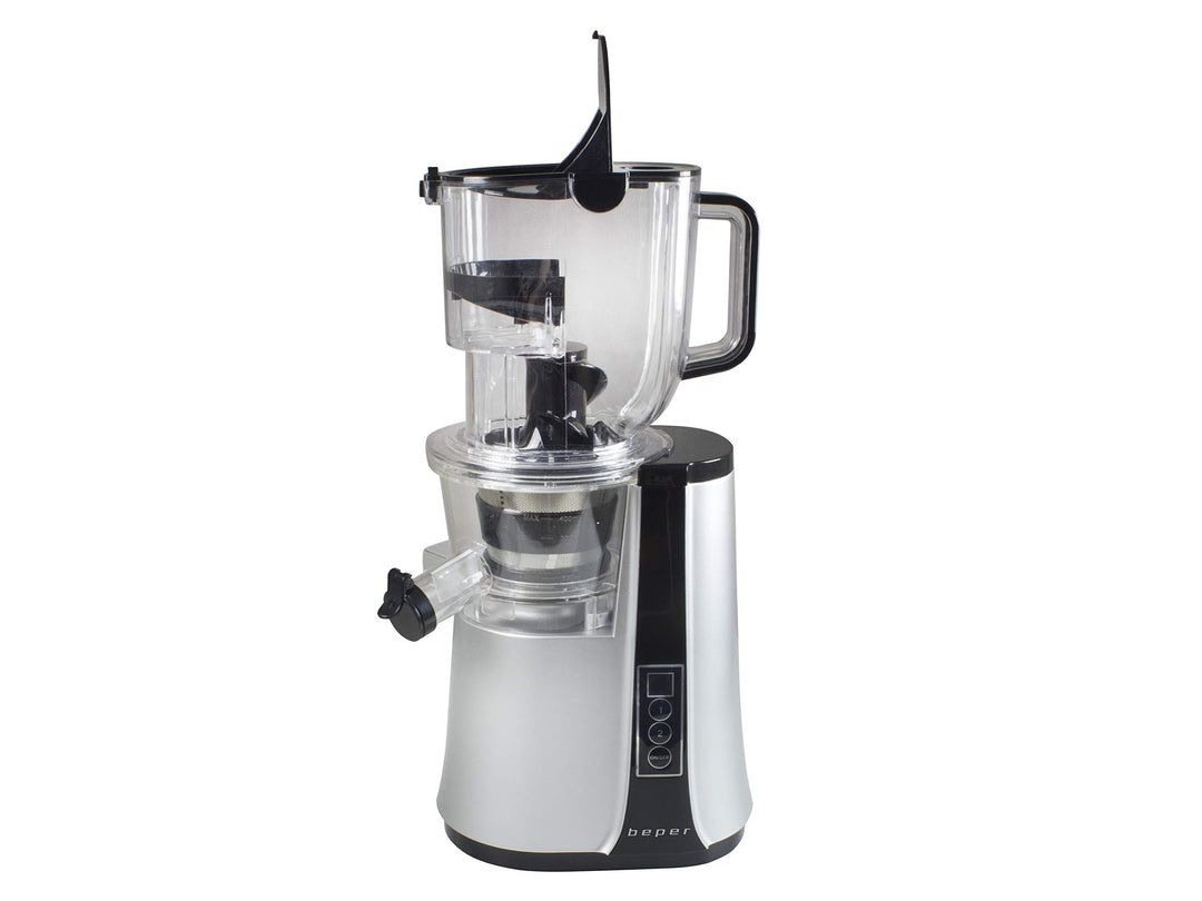 Beper 90.422 Vertikalentsafter - Slow Juicer, Silber