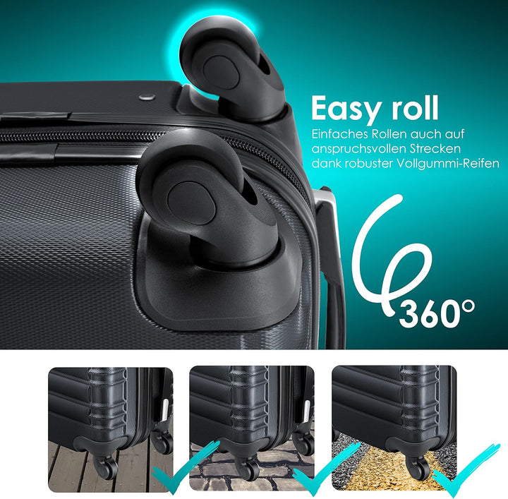 KESSER® 4tlg. Hartschalenkofferset Hard Shell Basic Hartschalenkoffer Trolley Koffer Reisekoffer Rei