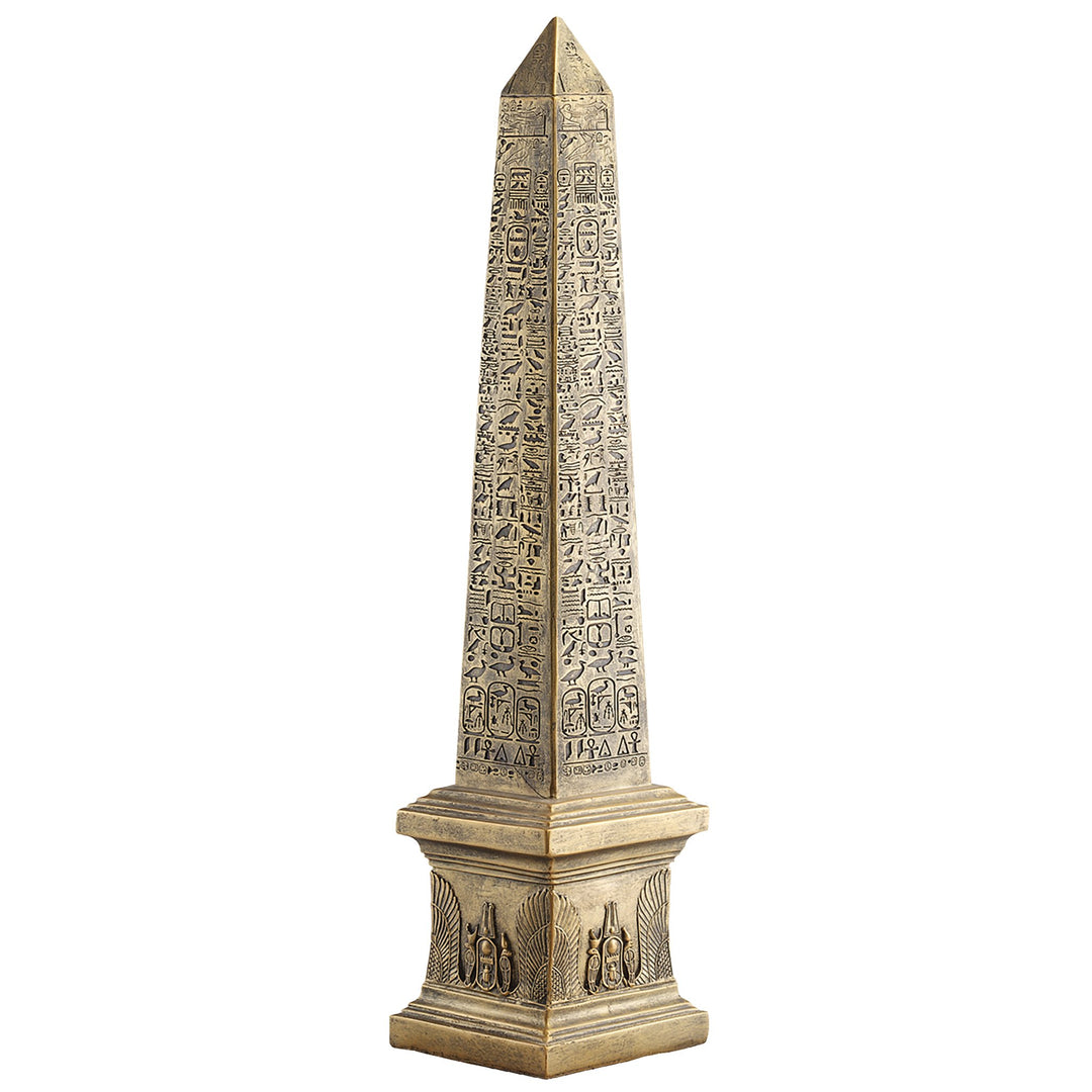 Design Toscano Goldener Obelisk des alten Ägyptens, Statue 1er-Set, 1er-Set