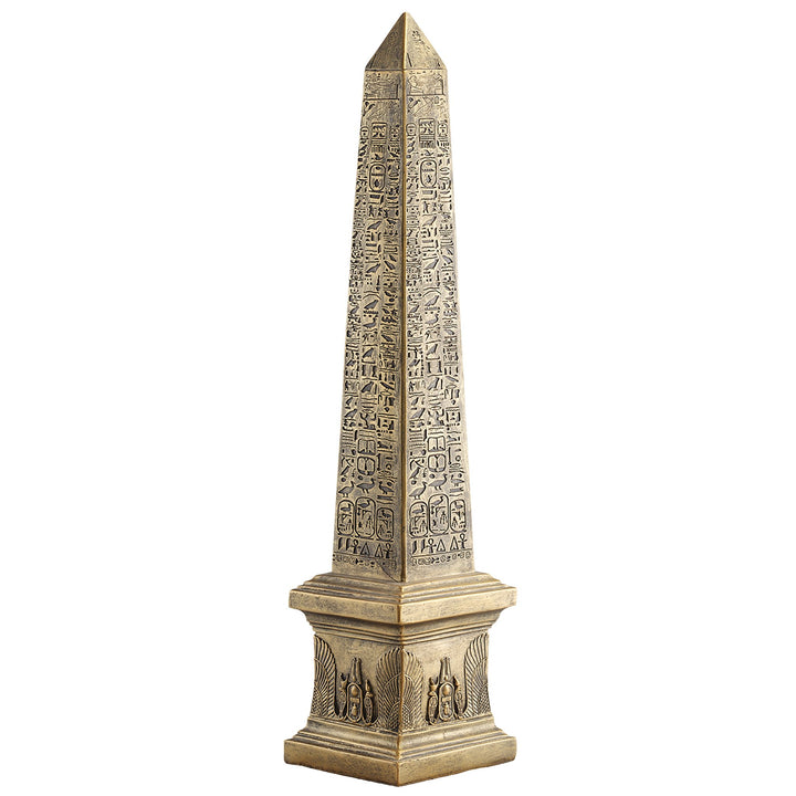 Design Toscano Goldener Obelisk des alten Ägyptens, Statue 1er-Set, 1er-Set